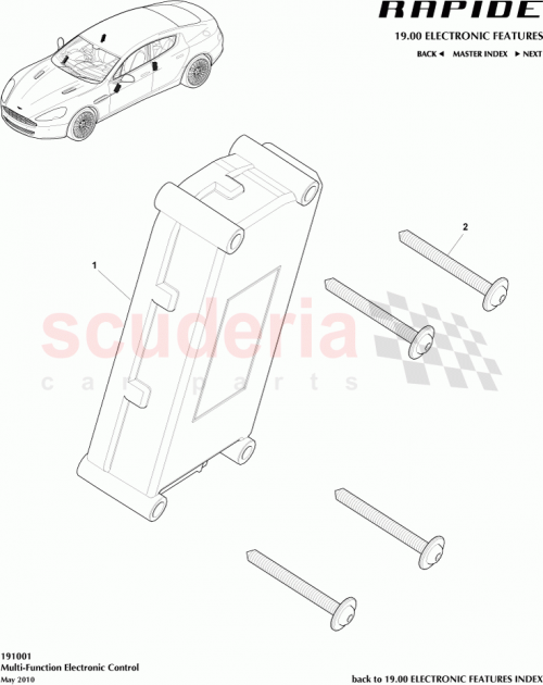 Part Diagram for Aston Martin 9G43-FG0193-KA