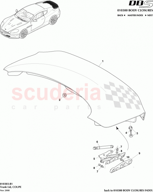 Part Diagram for Aston Martin 703749