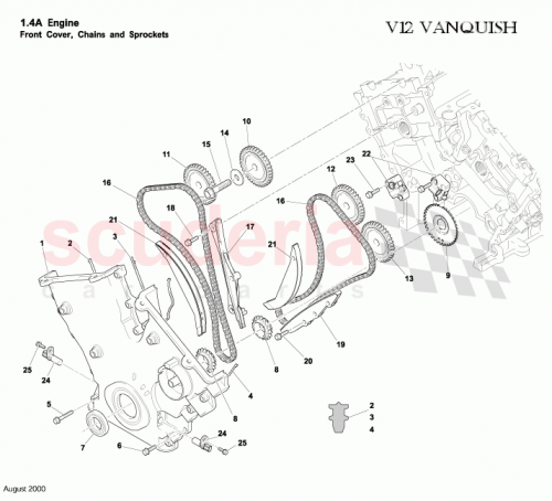 Part Diagram for Aston Martin W701232S437