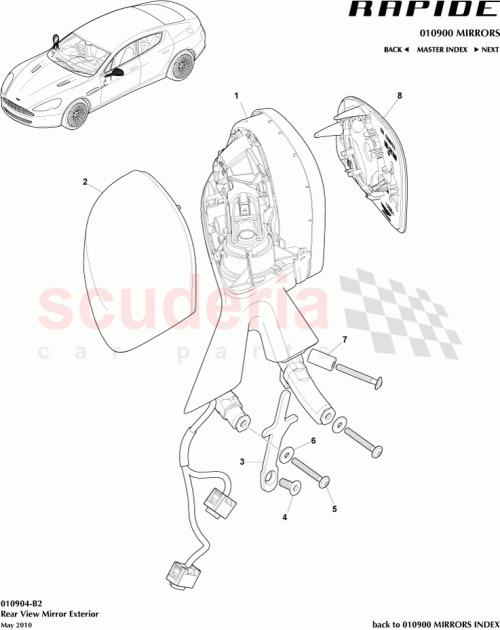 Part Diagram for Aston Martin AD43-17683-AF