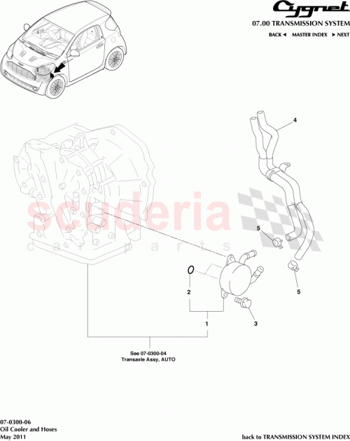 Part Diagram for Aston Martin 96134-41900
