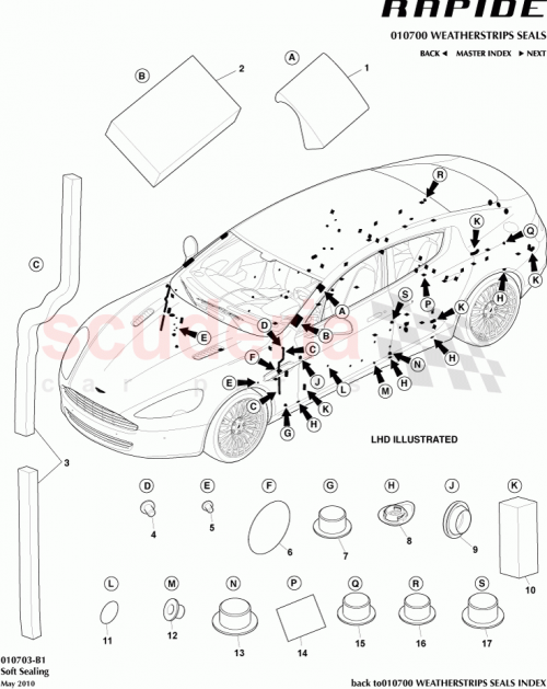 Part Diagram for Aston Martin 4G43-L20222-AA