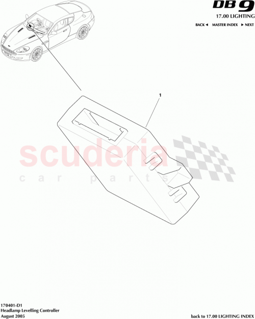 Part Diagram for Aston Martin 4G43-13K031-AC