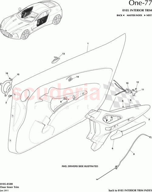 Part Diagram for Aston Martin 123023-14-6654-AA