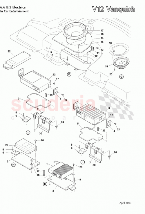 Part Diagram for Aston Martin 700165