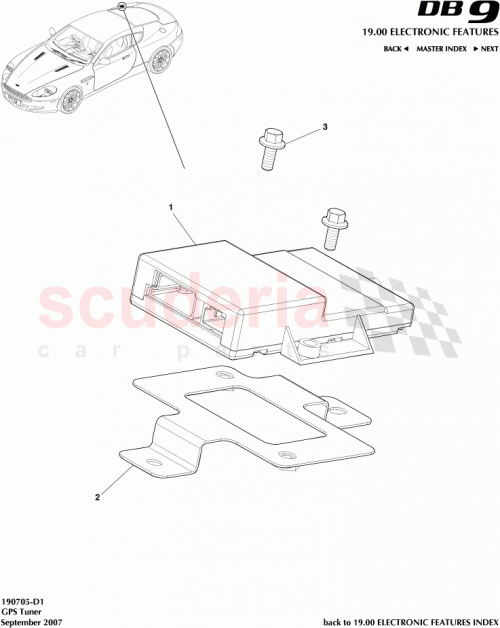 Part Diagram for Aston Martin 4G43-10E887-BD