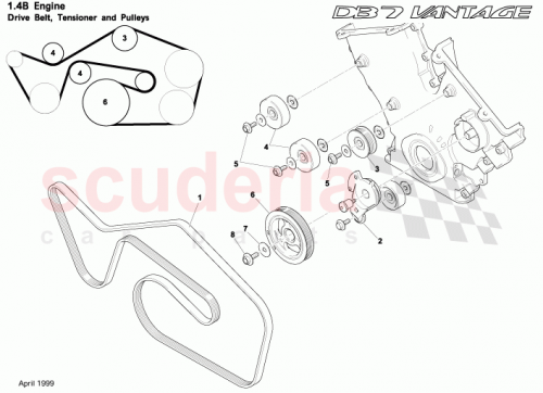 Part Diagram for Aston Martin ED23-8620-AA