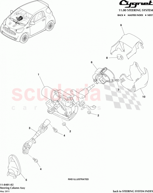 Part Diagram for Aston Martin 45289-52010-C0