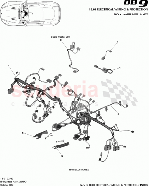 Part Diagram for Aston Martin DG43-14B079-CC