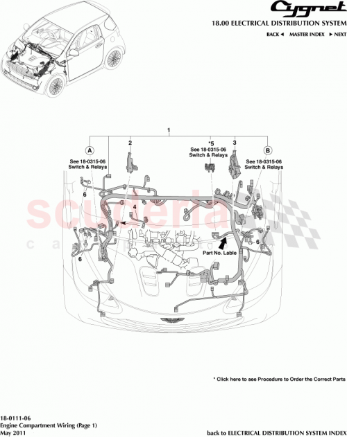 Part Diagram for Aston Martin 82111-74341
