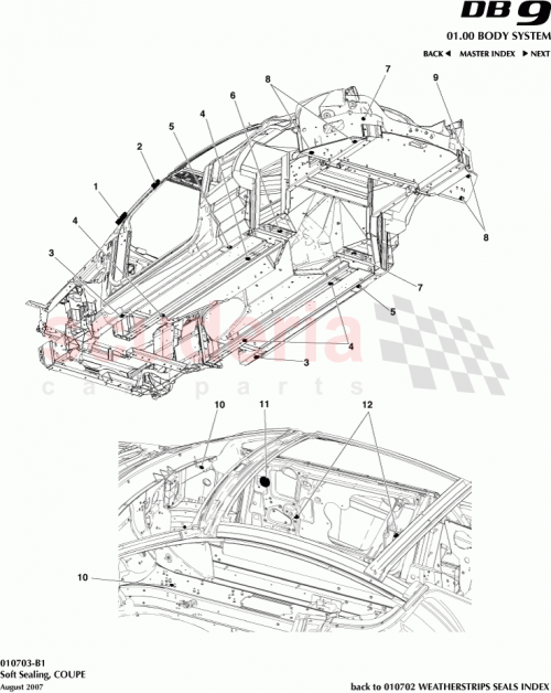 Part Diagram for Aston Martin 4G43-026A30-AB
