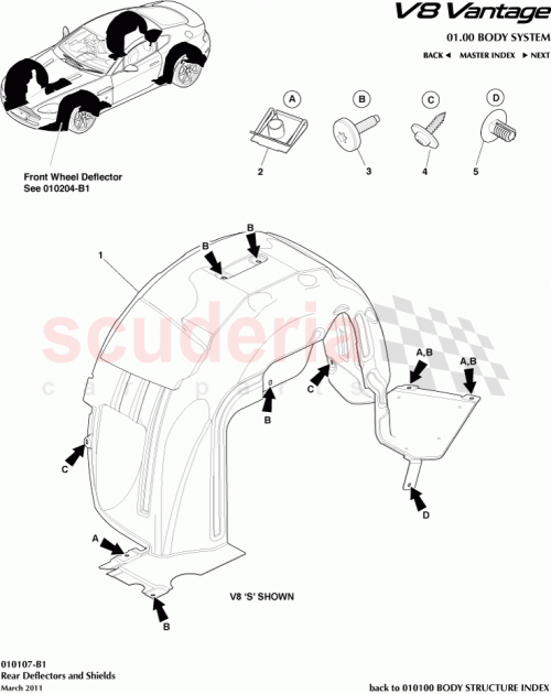 Part Diagram for Aston Martin BG33-54279L22-BA