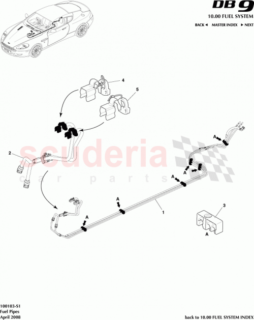 Part Diagram for Aston Martin 4G43-9294-AA
