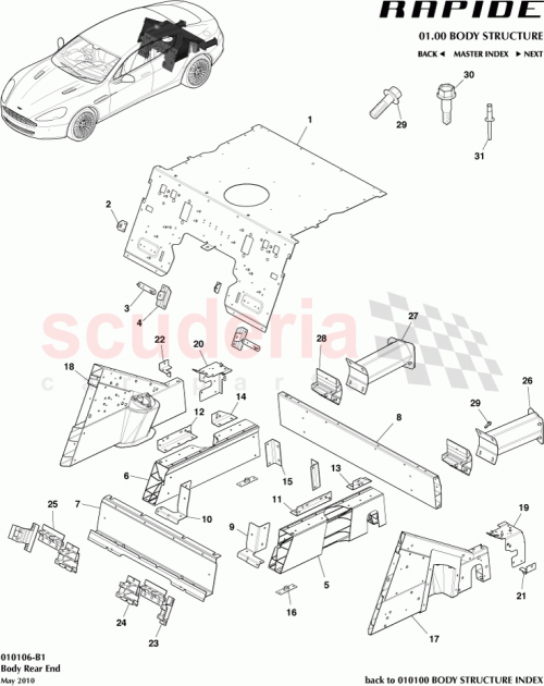 Part Diagram for Aston Martin AD43F106K00AB