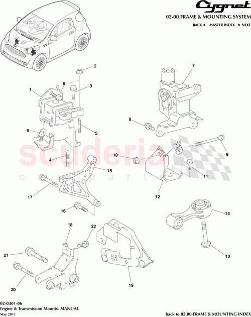 Part Diagram for Aston Martin 91551-80840