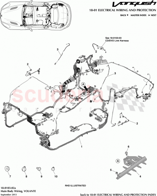 Part Diagram for Aston Martin ED33-14284-AA