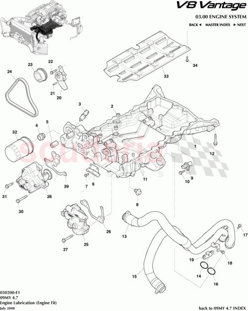 Part Diagram for Aston Martin 9G33-6714-AA