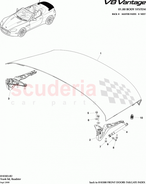 Part Diagram for Aston Martin 6G33-L46125-AA