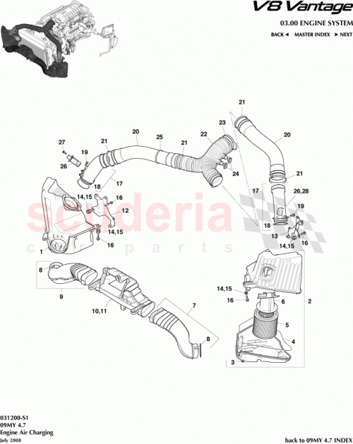 Part Diagram for Aston Martin 6G33-9A675-GA