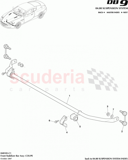 Part Diagram for Aston Martin 4G43-5489-AD