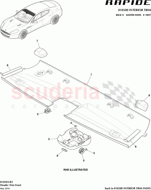 Part Diagram for Aston Martin AD43244A55AA