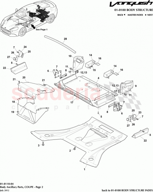 Part Diagram for Aston Martin GOCD33-20E801-AC