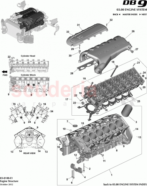 Part Diagram for Aston Martin DG43-9424-BD