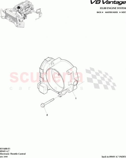 Part Diagram for Aston Martin 6G33-9F991-AA