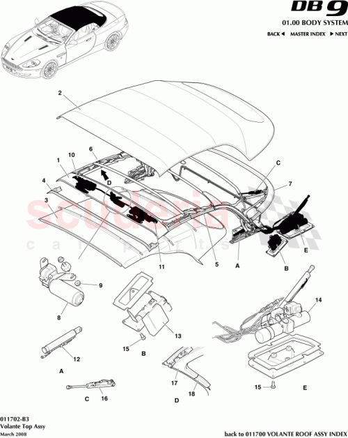 Part Diagram for Aston Martin 4G43-L51221-AA