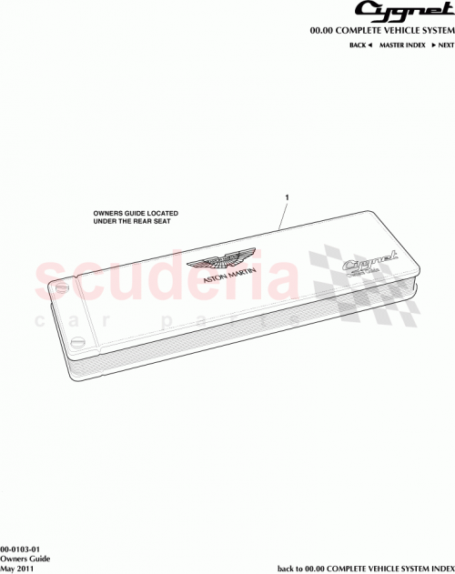 Part Diagram for Aston Martin 705888-PK