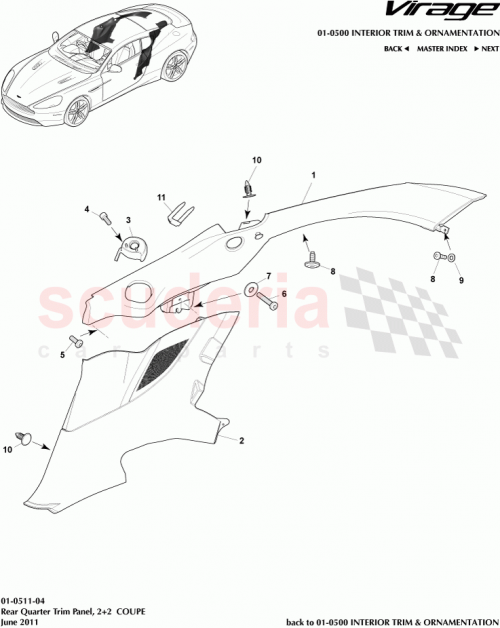 Part Diagram for Aston Martin 4G4331012AFW
