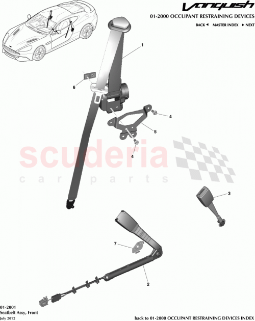 Part Diagram for Aston Martin CD33-611B69-EBW
