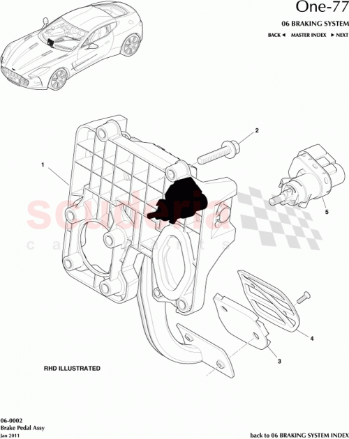 Part Diagram for Aston Martin 4G43-2450-A (tbc)