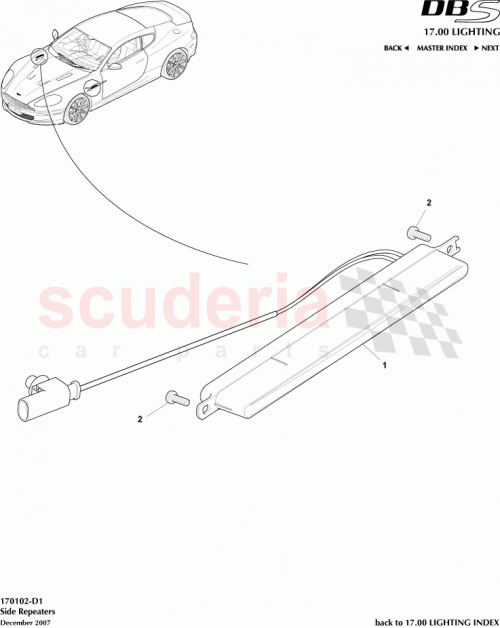 Part Diagram for Aston Martin CD33-13K376-AC