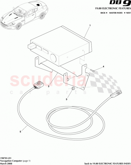 Part Diagram for Aston Martin 4G43-10E898-AJ