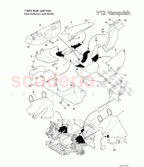 Part Diagram for Aston Martin 5R13-6A738-AA