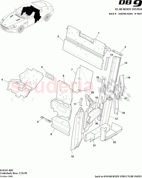 Part Diagram for Aston Martin 8G43111B23GB