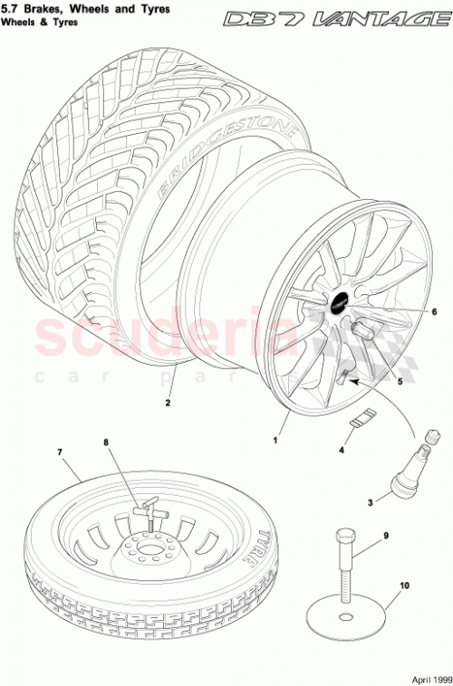 Part Diagram for Aston Martin 36-122709-AA