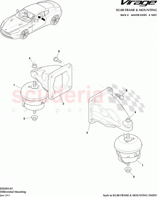Part Diagram for Aston Martin 9D33-7M125-DB