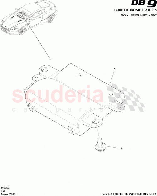 Part Diagram for Aston Martin 4G43-37-10069