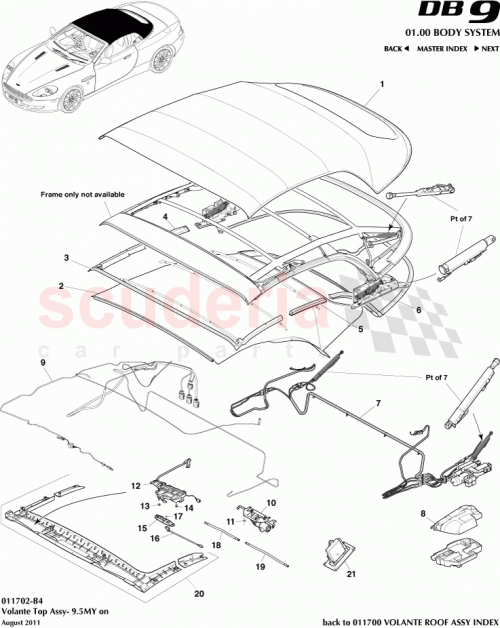 Part Diagram for Aston Martin 9G43-76501B00-BF