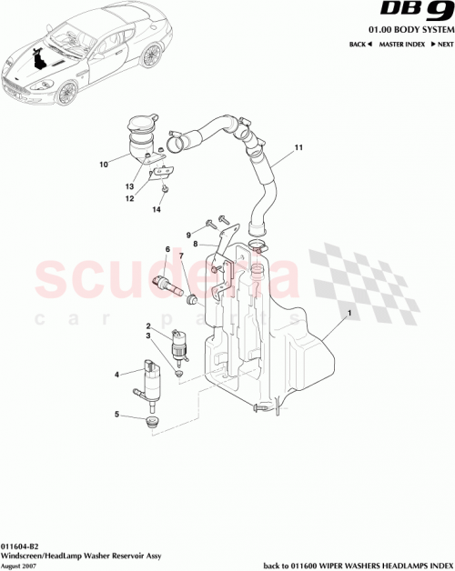 Part Diagram for Aston Martin 703266