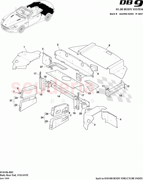 Part Diagram for Aston Martin 6G335A355AB