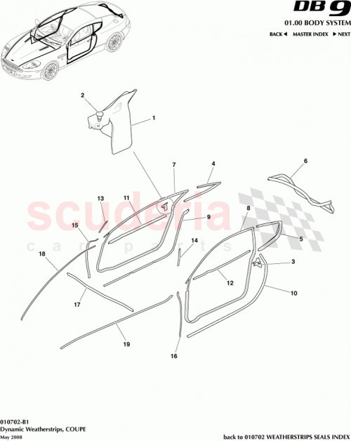 Part Diagram for Aston Martin 4G43-F20709-AJ
