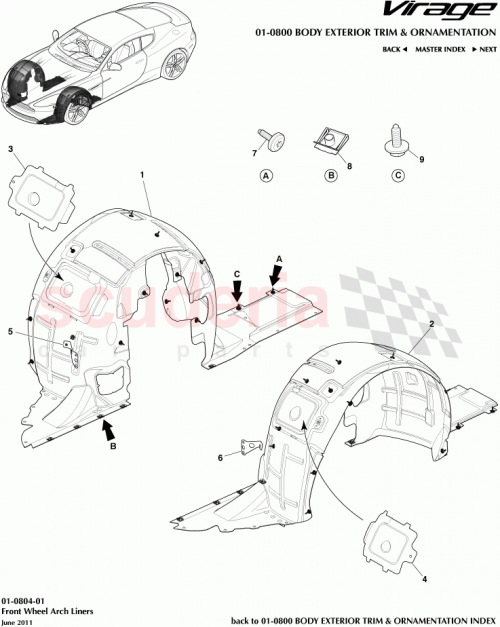 Part Diagram for Aston Martin CG43-166563-AC