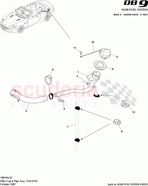 Part Diagram for Aston Martin 4G43-9032-BD