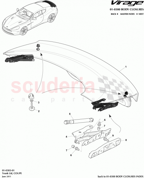 Part Diagram for Aston Martin 8G4340110AL