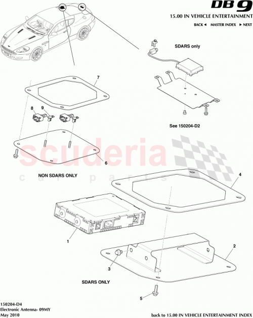 Part Diagram for Aston Martin 8D33-18K876-BD