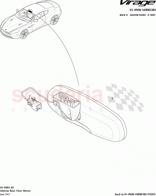 Part Diagram for Aston Martin AG33-L16K695-BA
