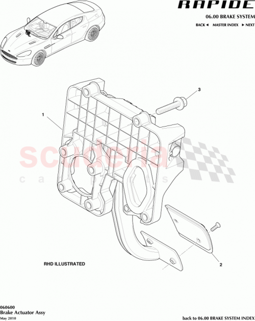 Part Diagram for Aston Martin 9G432D042BA
